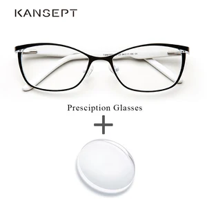 Металлические женские очки кошачьего глаза по рецепту Компьютерные близорукие Oculos de grau feminino armacao Оптические очки для женщин # TWM7553C1