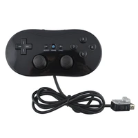 10 pcs a lot blackwhite for wii classic wired game controller gaming remote pro gamepad shock joystick game padjoypad