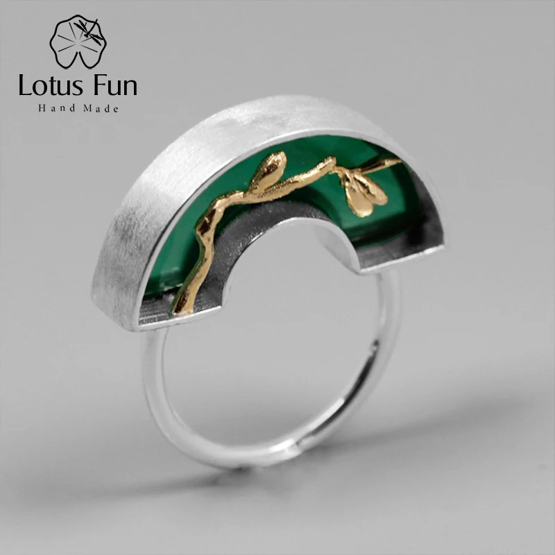 Женское кольцо мост Lotus Fun ювелирное изделие ручной работы из настоящего | Кольца -32861523198