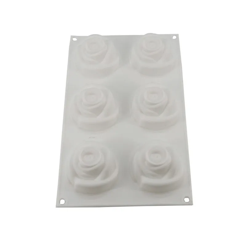 Новинка 6 отверстий силиконовый в форме розы форма для мороженого шоколадное