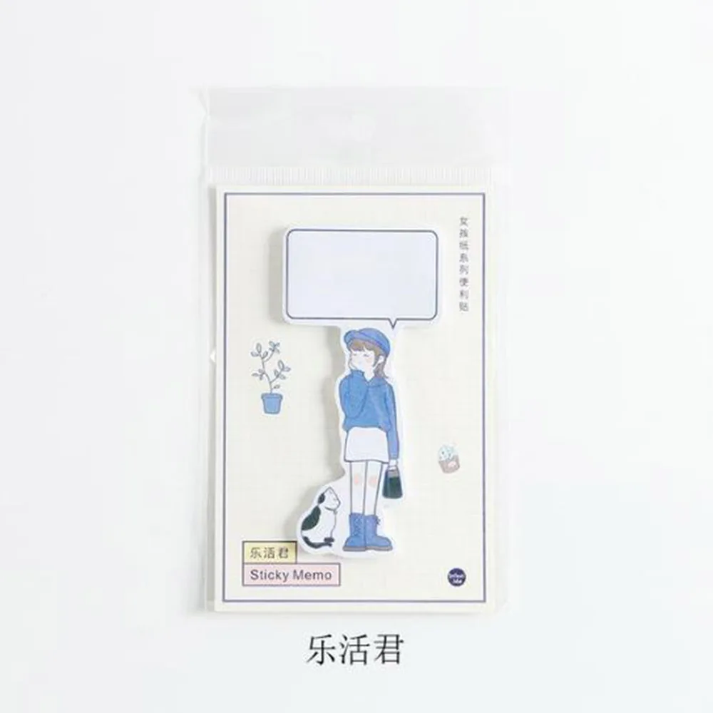 30 листов/блокнот Kawaii для девочек, Липкие заметки, милый мультяшный бумажный блокнот для заметок, стикер, школьные канцелярские принадлежности, Прямая поставка