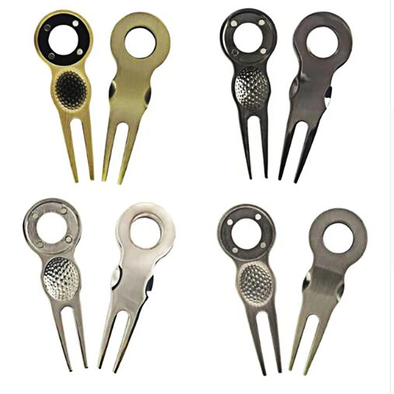 

VJ 4 шт. металлический цинковый сплав 4-цветный инструмент для гольфа Divot ремонт фиксация спортивные аксессуары