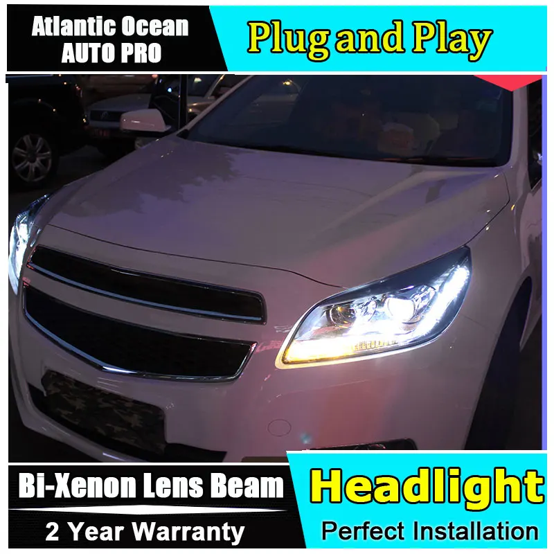 Автостайлинг для Chevrolet Malibu фары 2012 2013 2014 Биксеноновые светодиодные двойные линзы