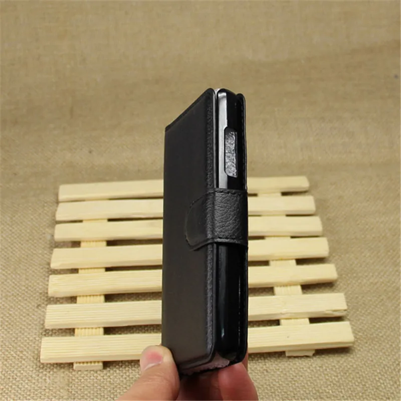 For Huawei Y300 Case Lichi Pattern Leather for Ascend with Stand Function and Card Holder 9 Color |