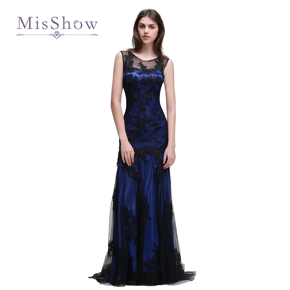 2017 Elegant Mermaid Black Full Lace Appliques Long Evening Dresses Scoop Sexy Robe De Soiree Longue Prom Gown Vestido de Fiesta | Свадьбы и