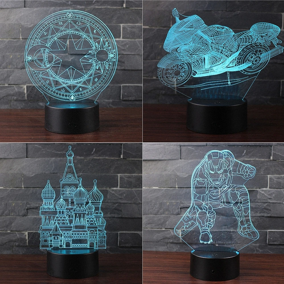 7 видов цветов изменить USB Светодиодная лампа для детей подарок акрил touch Сенсор