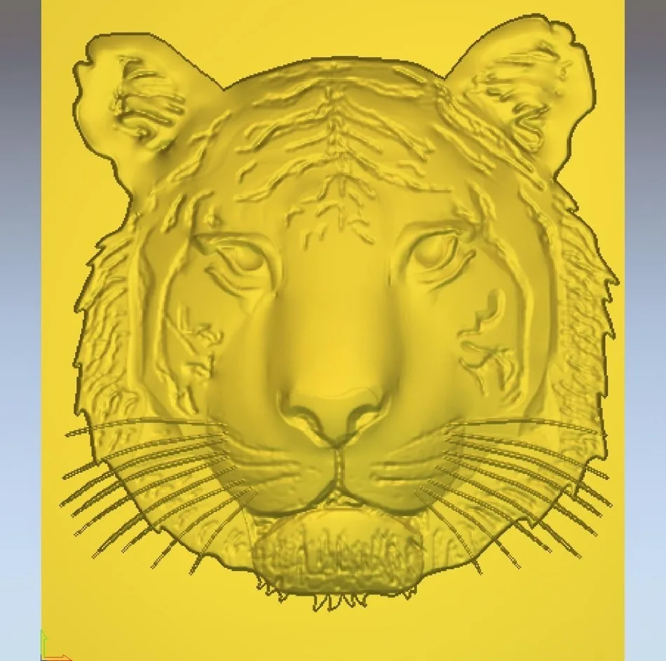 3d модель рельеф для ЧПУ в формате STL Tigar_01 | Инструменты