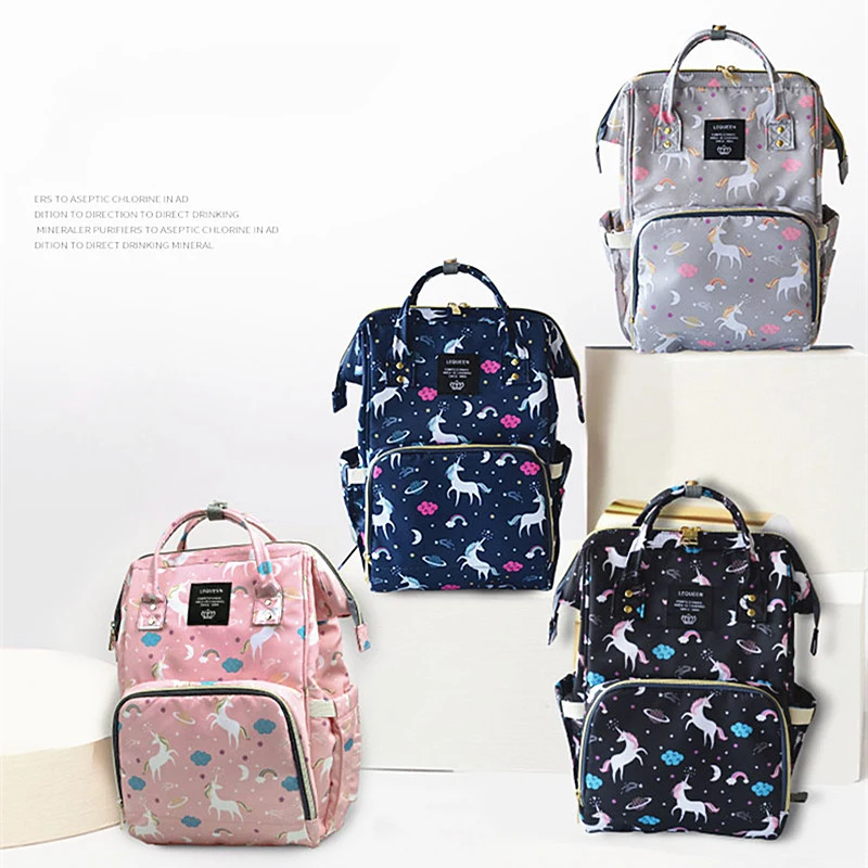 Водонепроницаемая сумка для подгузников с принтом единорога|changing baby bag|nappy bagsdiaper