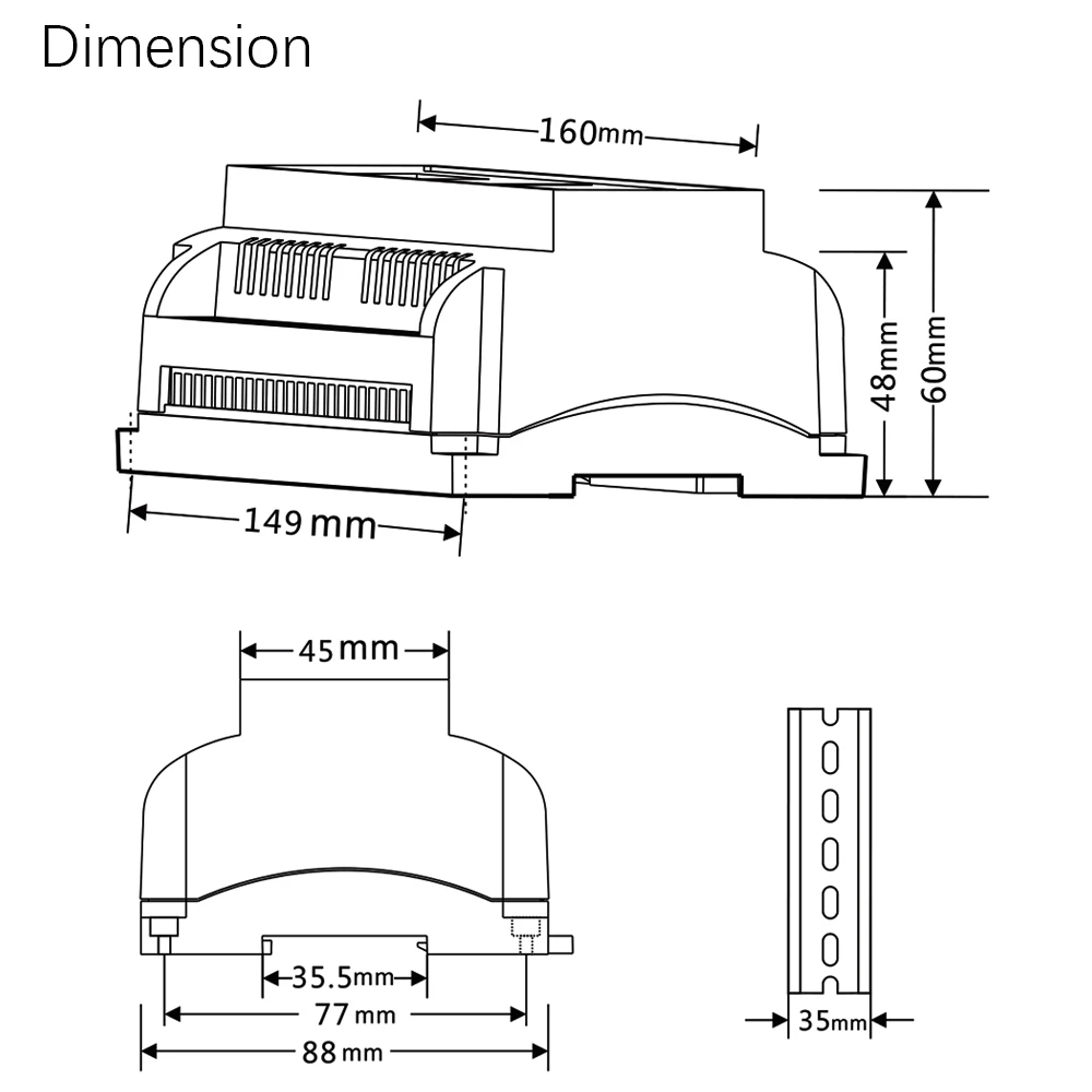 Din рейка установлена постоянное напряжение 24 канальный декодер DMX512 Стандартный