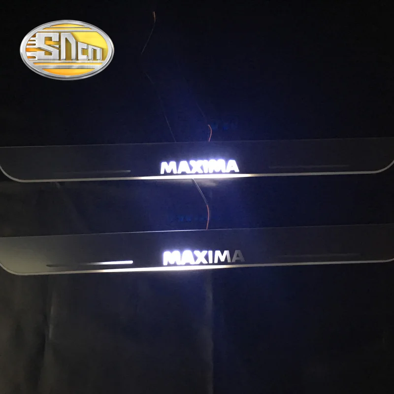 SNCN Автомобильный светодиодный дверной порог для Nissan Maxima 2016 2017 2018 ультра тонкий