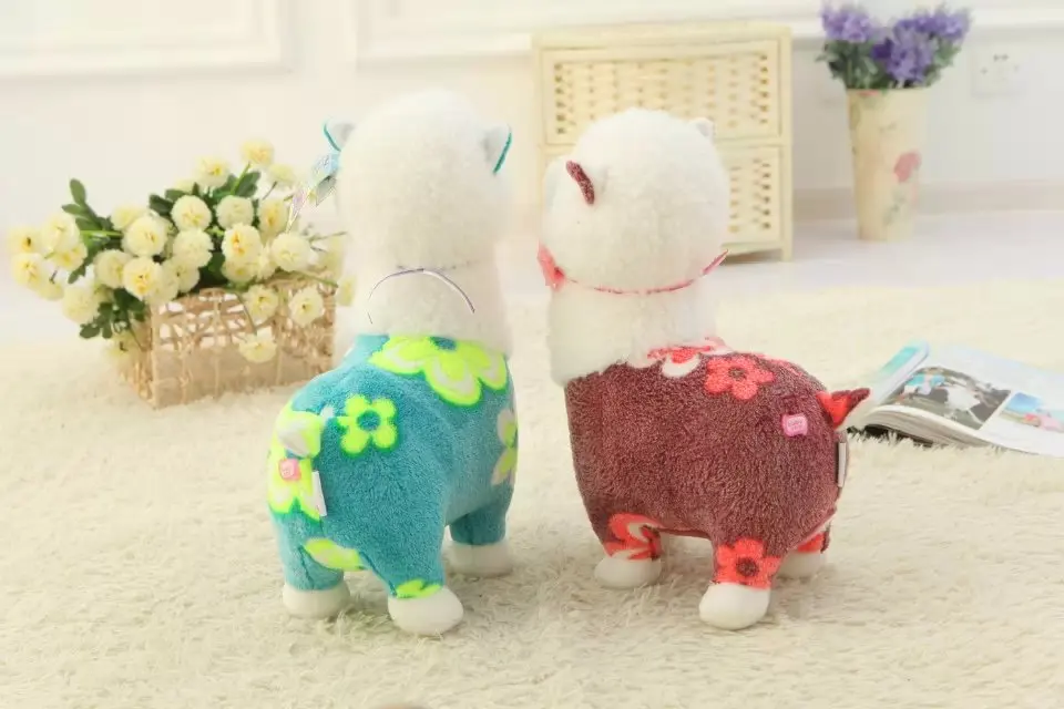 Бесплатная доставка одна штука милый цветок Альпака плюшевая игрушка мягкая