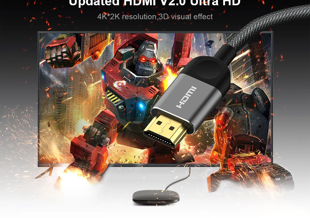 QGEEM HDMI кабель HDMI в HDMI 2,0 кабель 4K для проектора Xiaomi, Zend переключатель PS4 TV TVBox xbox 360 1 м 2 м 5 м кабель HDMI