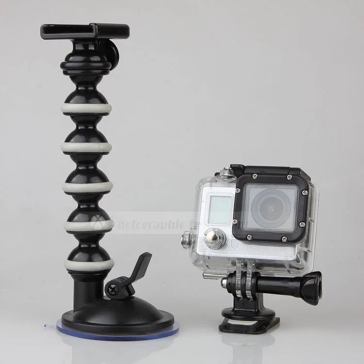 Гибкий автомобильный держатель с присоской для Gopro Hero 5 4 3 HD SJ4000 SJ5000 SJ6000 Mini