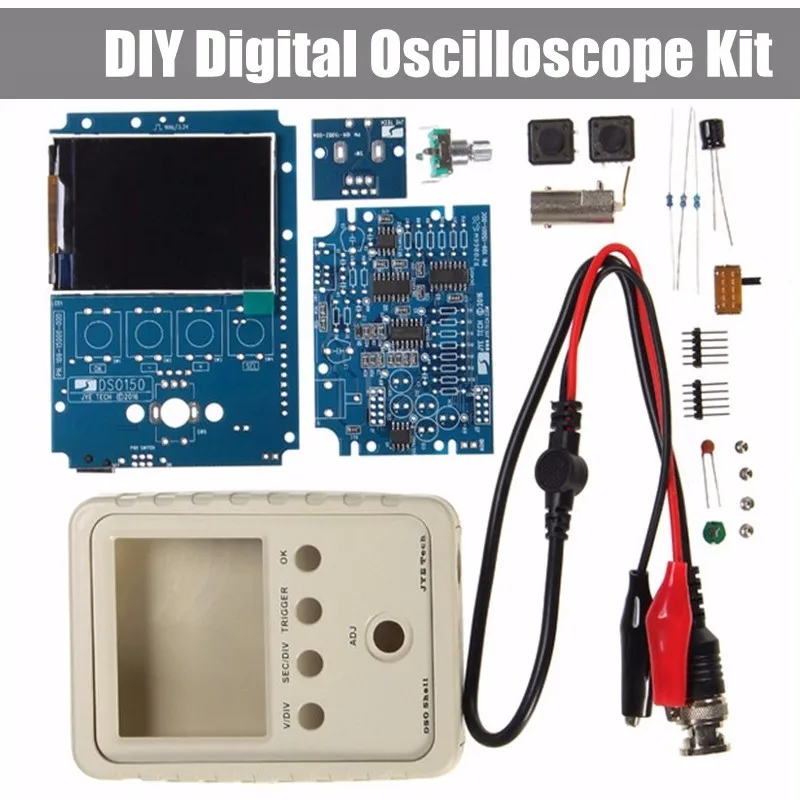 Эксклюзивный! Tech DS0150 15001K DSO-SHELL(DSO150) DIY цифровой осциллограф комплект с корпусом Чехол Коробка