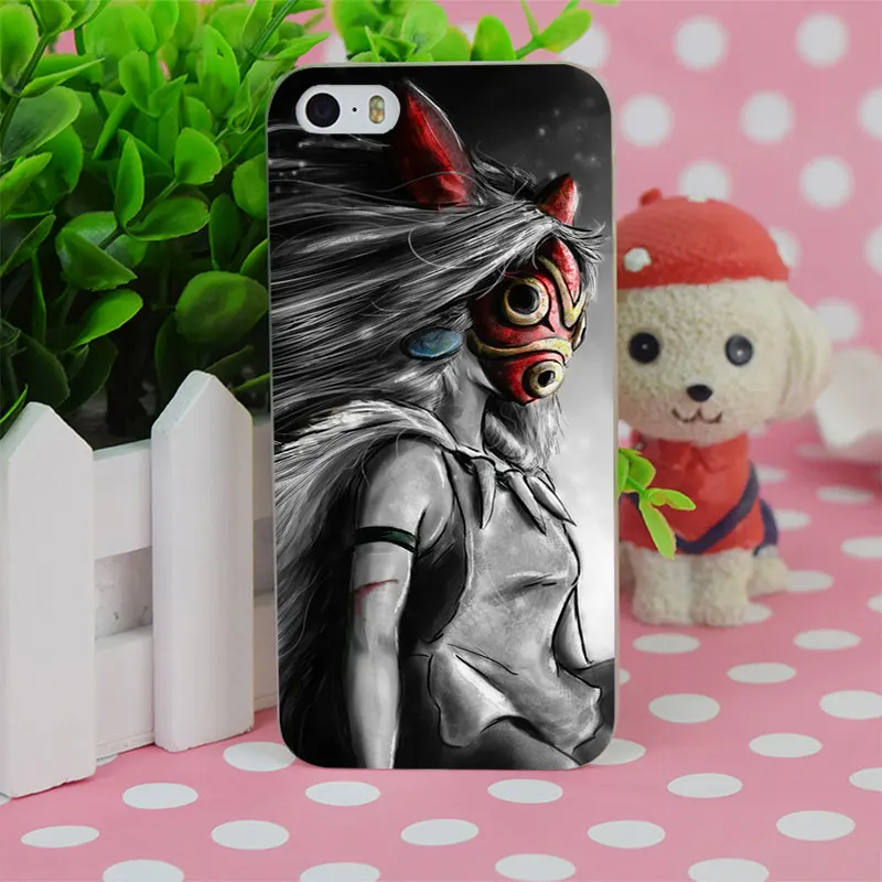 B2489 Миядзаки Является Мононоке Прозрачный Жесткий Тонкий Case Cover Для Apple iPhone 4 4S 5 5S SE