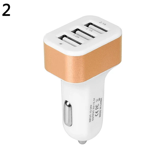 Зарядных порта USB для автомобиля Зарядное устройство 3 Порты и разъёмы телефон Зарядное устройство разъем адаптера 2.1A 2.1A 1A автомобильный стиль USB Зарядное устройство Универсальный для iPhone Xiaomi samsung