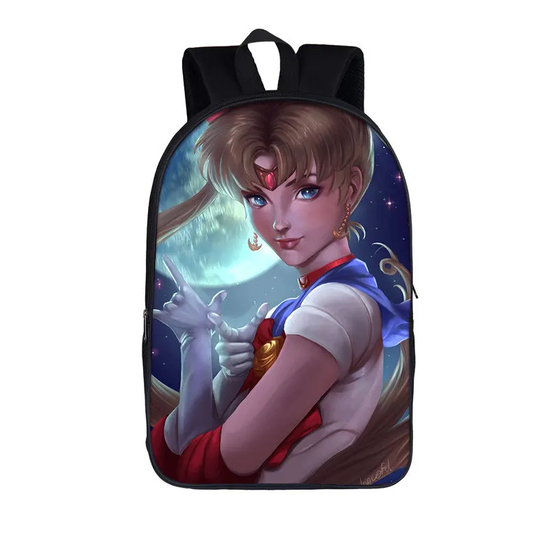 16sailormoon008 Японский аниме Сейлор Мун принт рюкзак для девочек-подростков детские школьные сумки мультфильм луна Дети школьный рюкзак сумки для книг - Цвет: 16sailormoon008