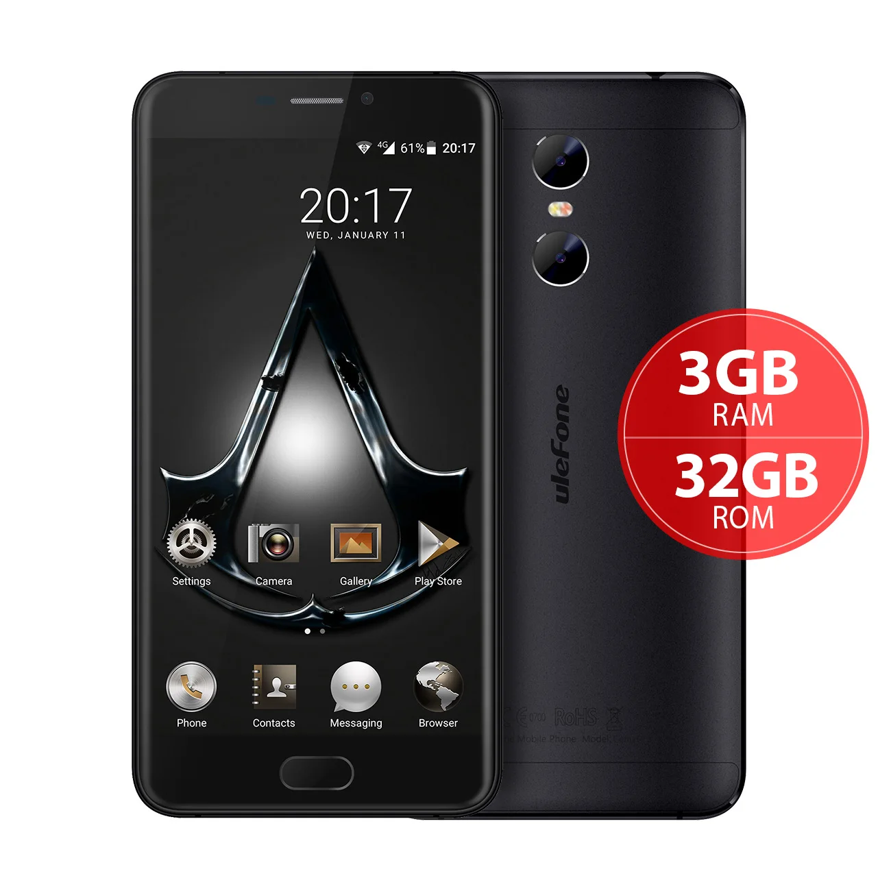 Чехол + стекло) подарки! lOriginal Ulefone Близнецы двойной задней камерами 5 &quotFHD 3g 32 г