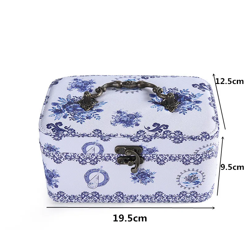 Женские двухслойные ювелирные изделия из искусственной кожи чехлы для макияжа