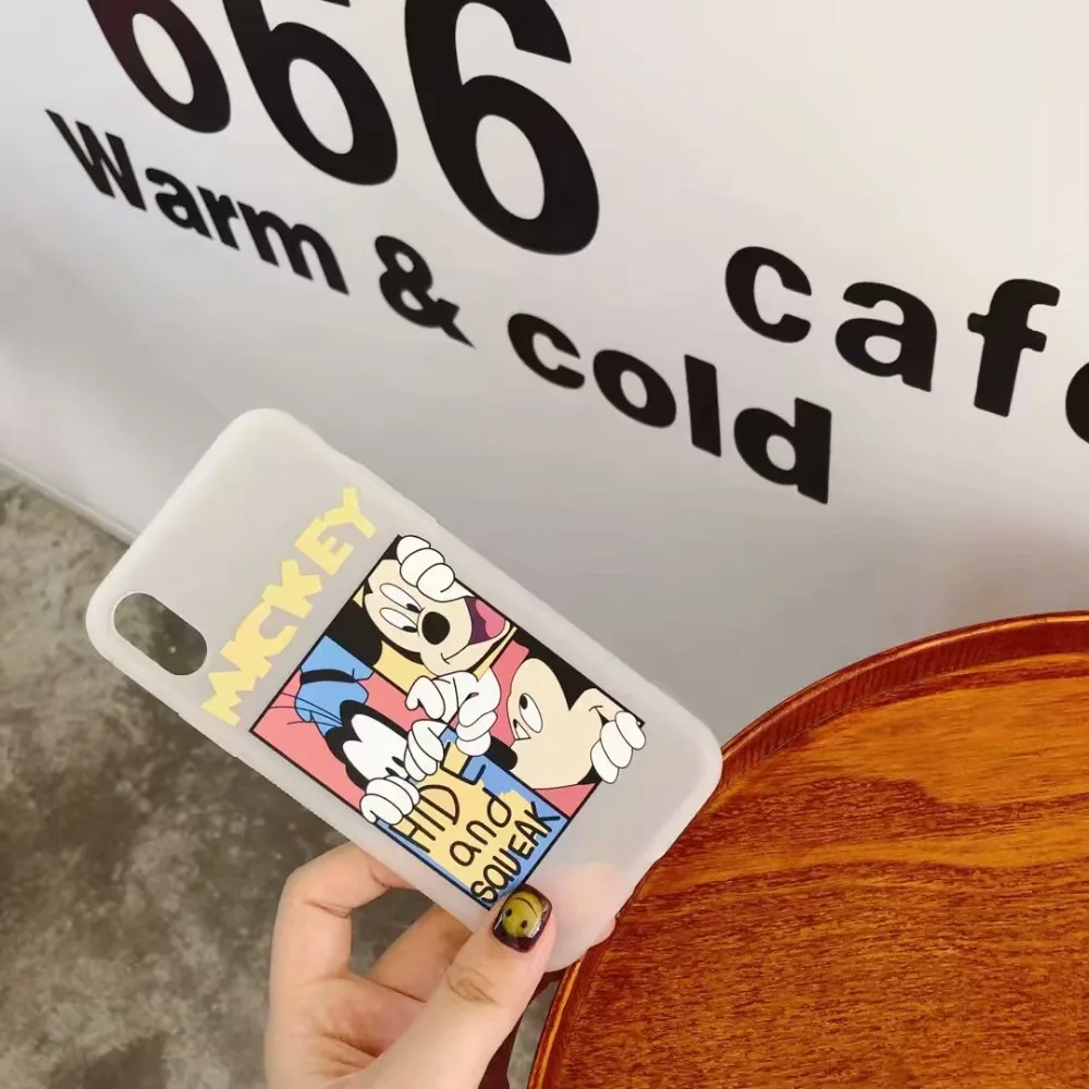 Hazy beauty For iphone 6 6plus Case Luxury Cartoon Mickey Pattern Silicone Soft Phone Cases X 8 7 7Plus Back Cover |