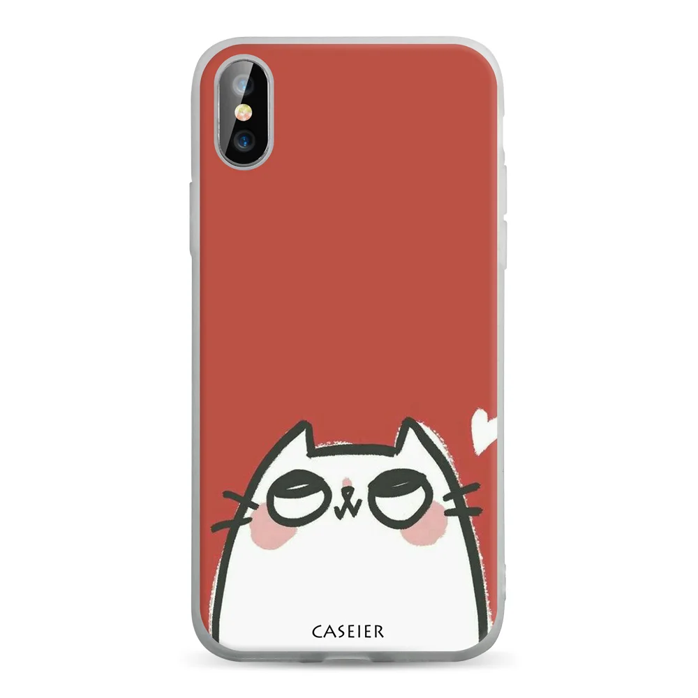 02 Чехол IER прекрасный кот чехол для телефона для iphone X XS MAX XR 7 8 матовый чехол сумка для iphone 7 8 6 6s 5 5S se задняя крышка Fundas Sheel Capa - Цвет: 02