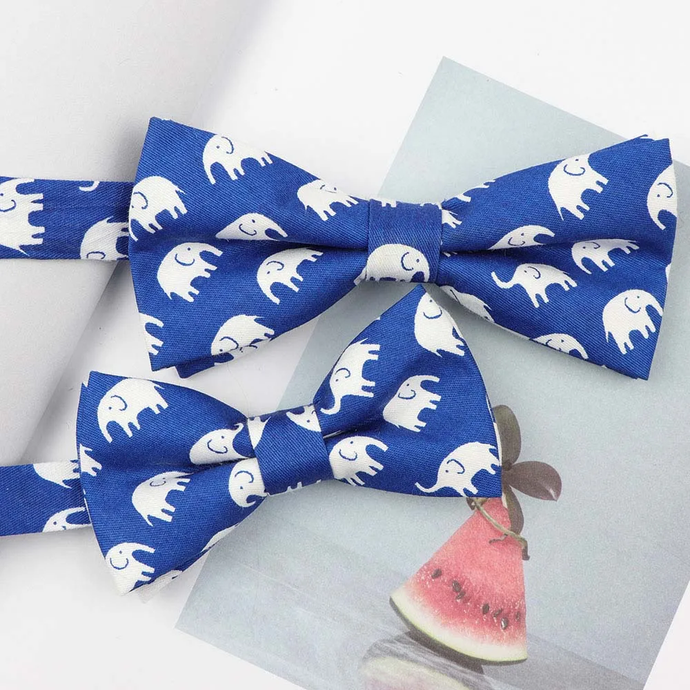 Set 18 Комплекты для родителей и детей с мультяшными фруктами и животными, галстук-бабочка с принтом, милые хлопковые детские аксессуары для домашних животных, мужские вечерние галстуки-бабочки на свадьбу - Цвет: Set 18