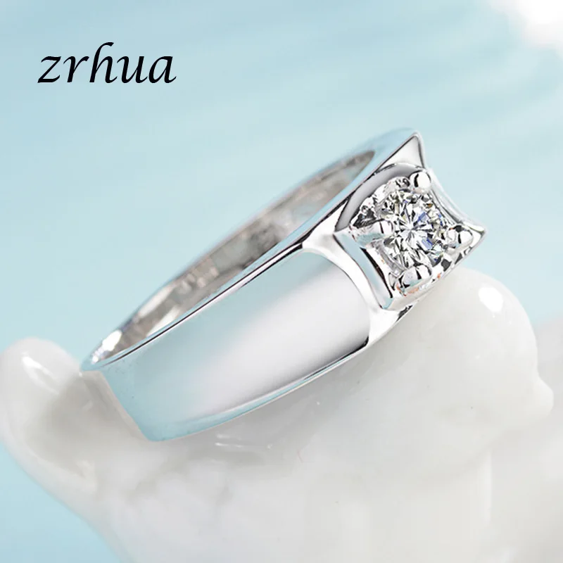 ZRHUA оригинальное кольцо из серебра 925 пробы очаровательное классическое