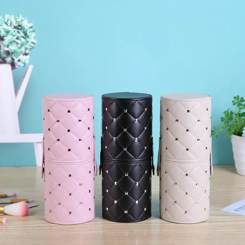 Модный чехол из искусственной кожи для хранения кистей макияжа Дорожная Ручка