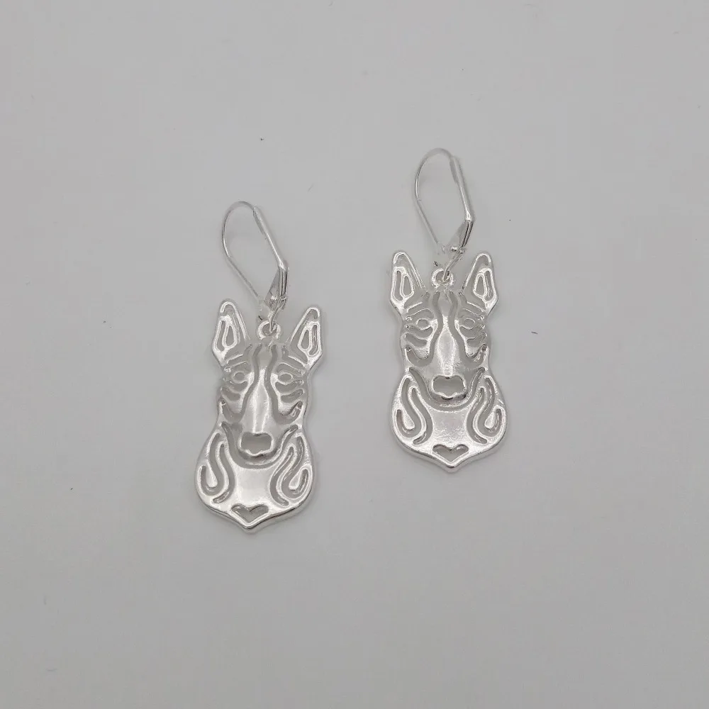 Elfin новые модные серьги-бультерьер ювелирные изделия золотого цвета серебряного