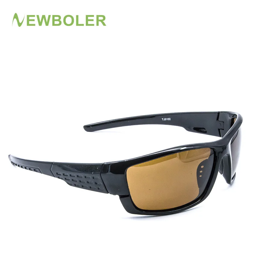 NEWBOLER, поляризованные солнцезащитные очки для рыбалки, коричневые, желтые линзы, ночная версия, мужские очки, для спорта на открытом воздухе, вождения, велоспорта, UV400