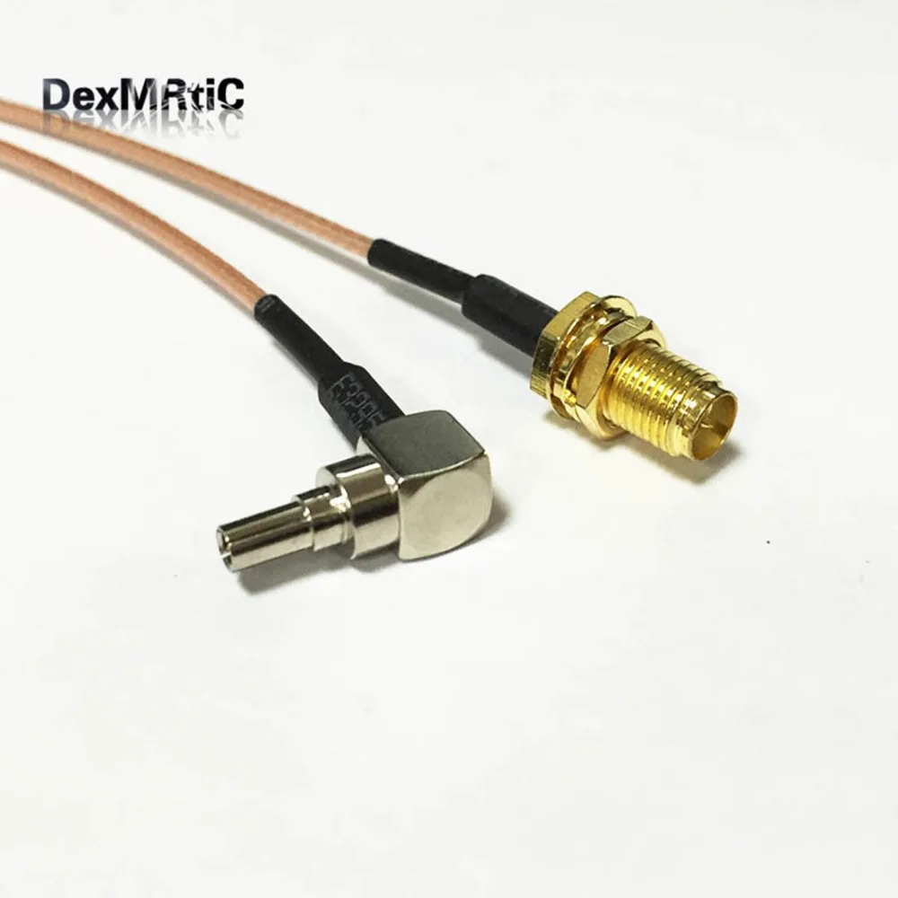 Новый Женский переходник для розетки CRC9 коннектор под прямым углом RG178 кабель 15