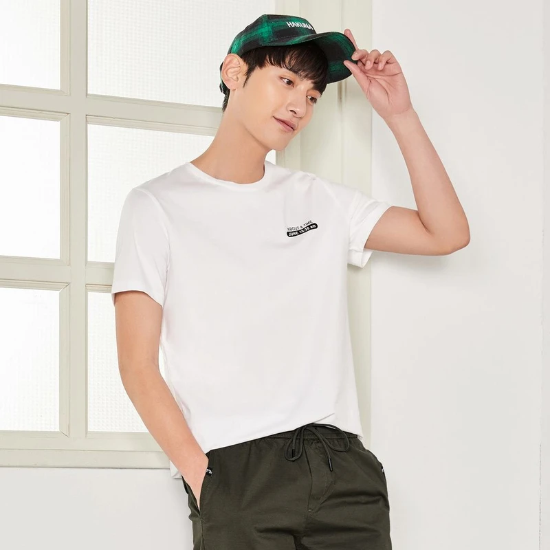 SEMIR футболки для мужчин 100% хлопок Модная брендовая мужская футболка Повседневная
