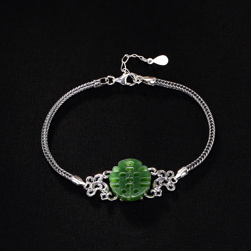2018 Authentic 100% 925 Sterling Silver Bracelet For Women Elegance Jasper Gemstone Fashion Party | Украшения и аксессуары