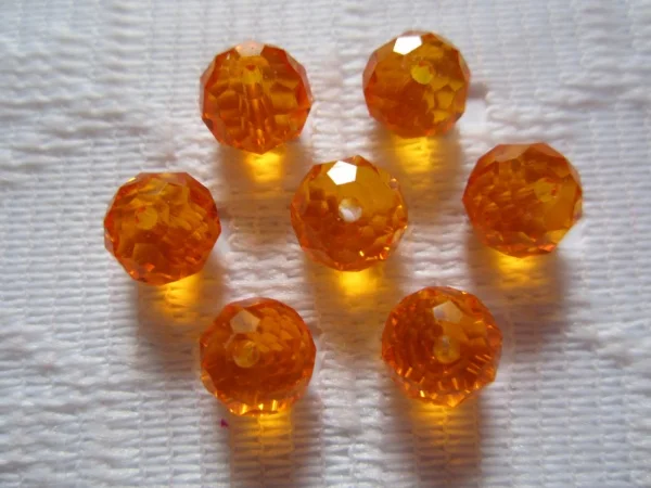 24 кристальных шариков в виде тыквы апельсина Rondelle 8 мм x 6 мм|rondelle crystal beads|crystal beads