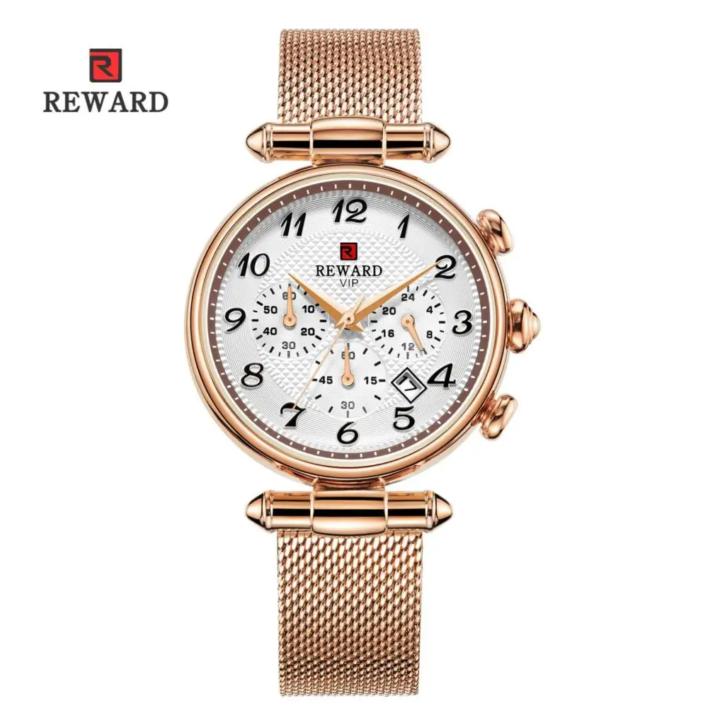 rose gold Лучший бренд, женские модные кварцевые часы, водонепроницаемые, повседневные, с хронографом, женская одежда, женские часы в подарок, Relogio Feminino - Цвет: rose gold