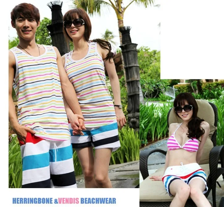 best sellng! 2013new man and woman colthes Lovers Stripe beach pants fashion New shorts swimming Free shipping | Мужская одежда
