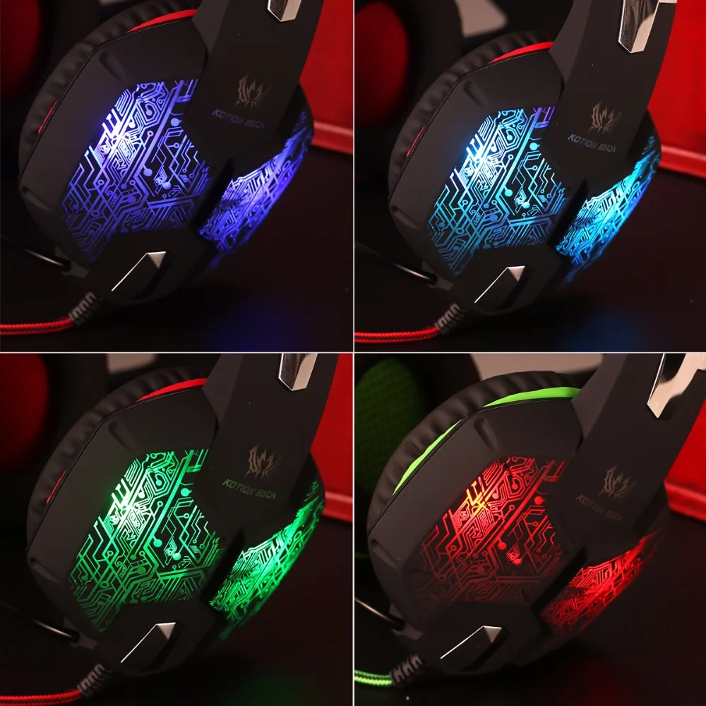 KOTION каждый PS4 Игровые наушники бас стерео игровые Проводная Игра шлем с