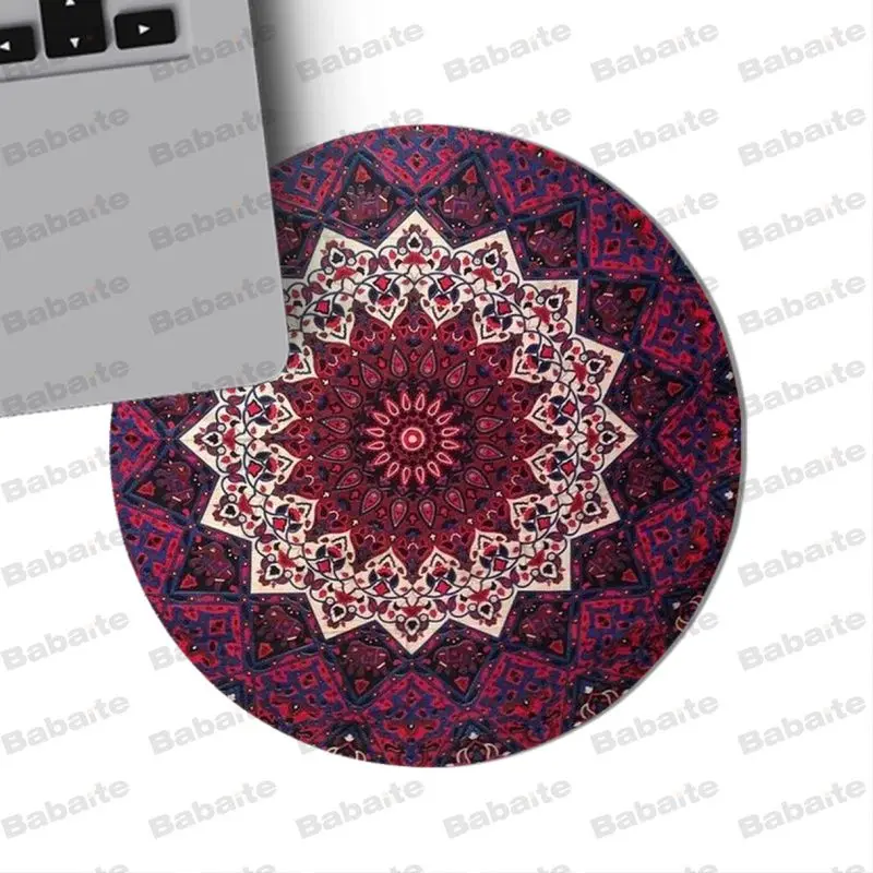 22x22cm Babaite красивый аниме Мандала Цветочный геймер игровой коврик для мыши Размер для 200*200*2 мм и 220*220*2 мм круглый коврик для мыши игровой коврик для мыши - Цвет: 22x22cm
