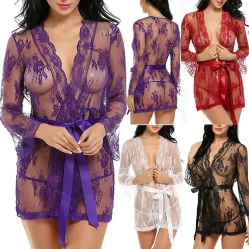 Женское кружевное Прозрачное нижнее белье черное красное фиолетовое стринги