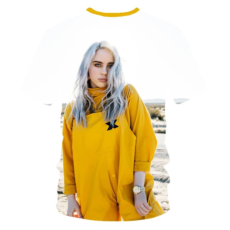Футболки Billie Eilish с принтом 90 s, винтажная черная футболка с 3D принтом, брендовая футболка для мужчин/wo, мужские топы, футболки, повседневная черная уличная одежда