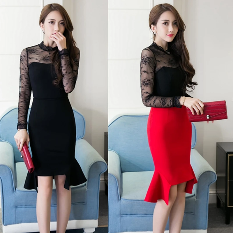 Юбка-карандаш Женская средней длины из эластичной ткани | одежда