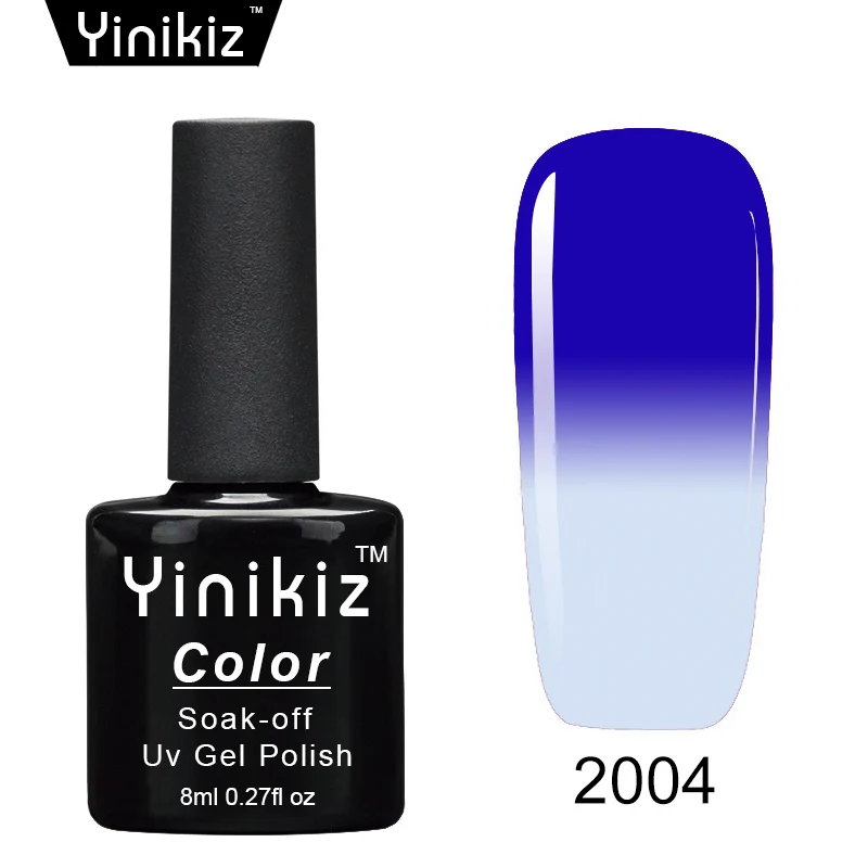 2004 Yinikiz термо-Гель-лак для ногтей, меняющий температуру, с эффектом замачивания, с цветным эффектом, СВЕТОДИОДНЫЙ УФ-лак для ногтей - Цвет: 2004