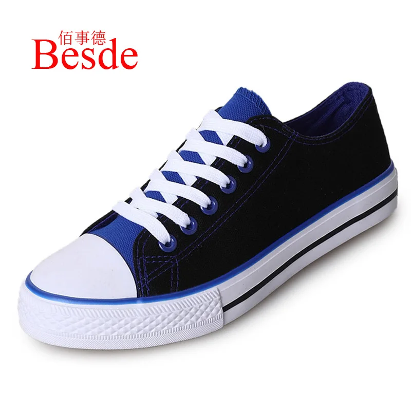 Blue Casual shoes women canvas unisex sneakers size max 43/44 breathable flat ladies leisure cheap shoes china sneakers girls shoes - Color: Blue