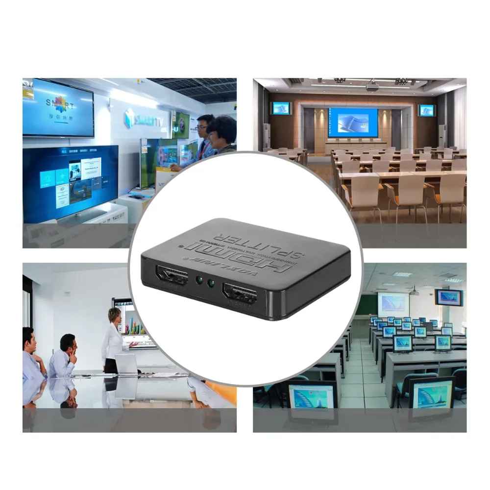 1080P 3D Mini 1x2 Переходник hdmi разветвитель ps3 2 в 1 выход spdif 0 видеопереключатель