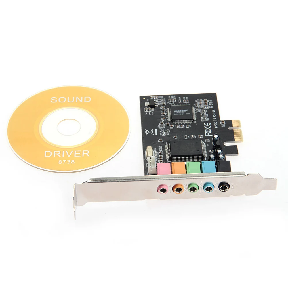 PCI Express PCI-E 5.1ch CMI8738 Аудио Звуковая карта w/Низкий кронштейн