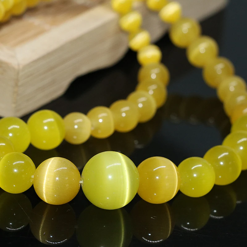Бесплатная доставка желтый кошачий глаз опал круглые бусины 6 14 мм высокого