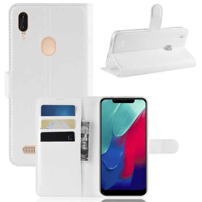 Белый Для Leagoo M11 чехол в деловом стиле, Роскошный чехол из искусственной кожи с откидной крышкой, кошелек с отделением для карт, подставка для мобильного телефона, сумки для Leagoo M 11 - Цвет: Белый