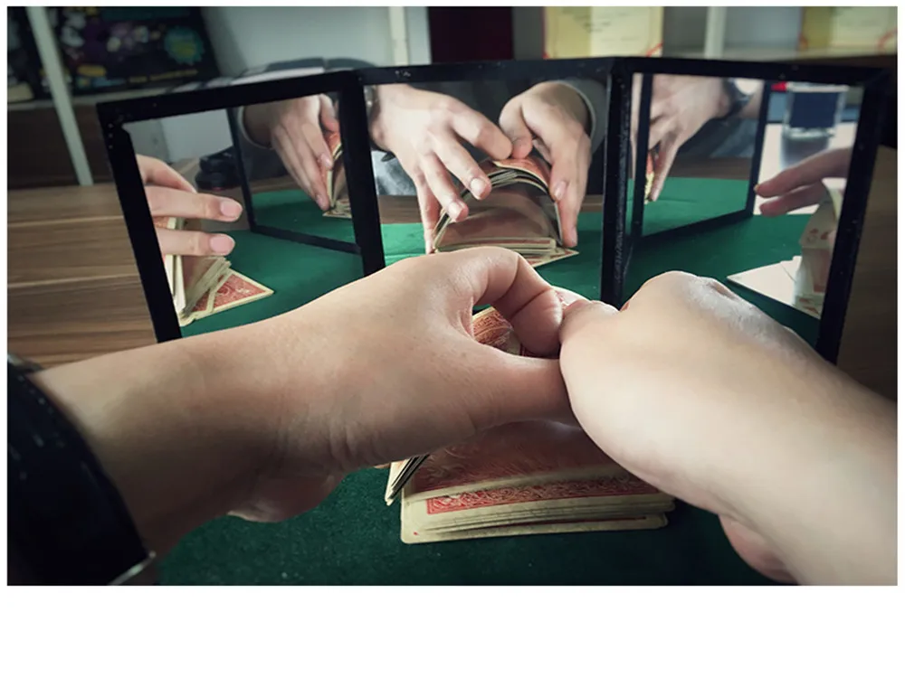 

3-Way Mirror By Sean Yang Practicing Mirror for Card Magic Gimmick Illusions Tricks Accessories Stage Professional