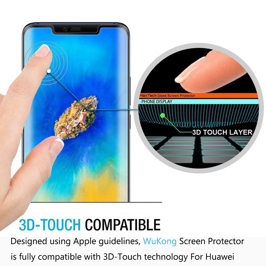 WK полностью клеящаяся 3D изогнутая передняя+ задняя пленка для huawei mate 20 Pro, защитная нано-Гидрогелевая пленка с инструментами, не закаленное стекло
