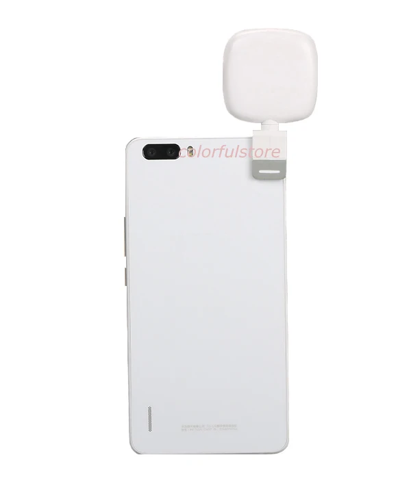 Белый гаджет для фотосъемки мини светодиодное освещение видеосъемки смартфона